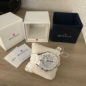 Michele Ivory Chronograph Timepiece
